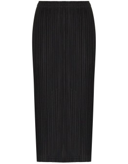 plissé pleated midi skirt