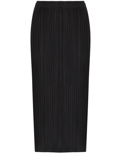 plissé pleated midi skirt