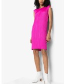 plissé pleated shift dress