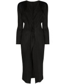 micro pleat waterfall coat