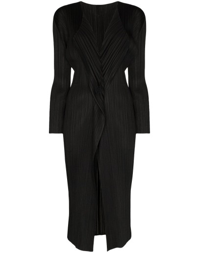 micro pleat waterfall coat
