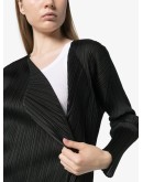 micro pleat waterfall coat