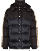 GG stripe puffer coat