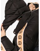 GG stripe puffer coat