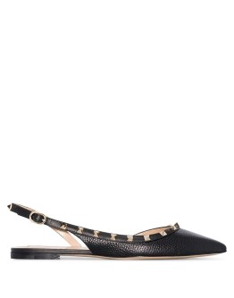 Valentino Garavani Rockstud slingback ballerina shoes