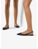 Valentino Garavani Rockstud slingback ballerina shoes