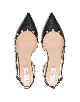Valentino Garavani Rockstud slingback ballerina shoes