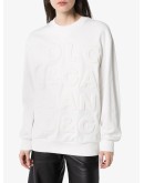 embossed logo cotton sweater