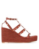 Torchon Rockstud 90mm wedge sandals