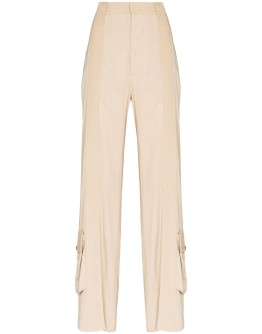 fluid stripe trousers
