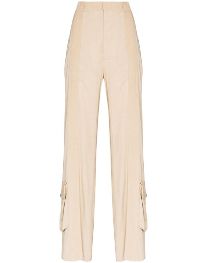fluid stripe trousers
