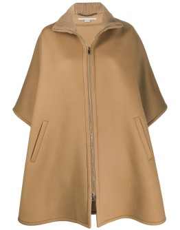 oversized zip-front cape