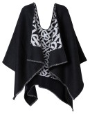 Monogram jacquard cape