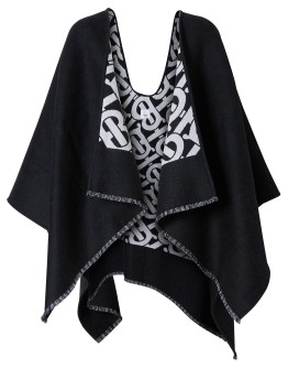 Monogram jacquard cape
