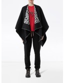 Monogram jacquard cape