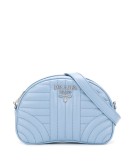 logo-plaque quilted belt bag