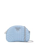 logo-plaque quilted belt bag