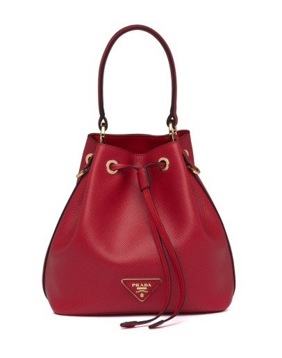 triangle patch bucket bag