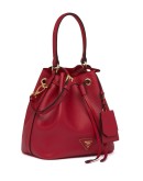 triangle patch bucket bag