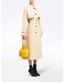 drawstring-fastening logo bucket bag