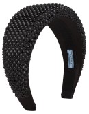 rhinestone-embellished satin hairband