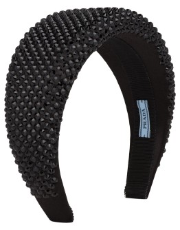 rhinestone-embellished satin hairband