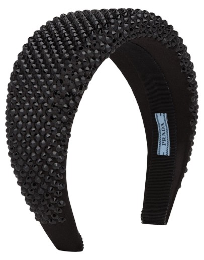 rhinestone-embellished satin hairband