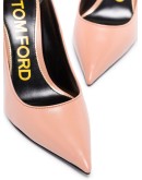 chain-trimmed 85mm leather pumps