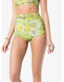 Pamela high-waist floral print bikini bottoms