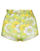 Pamela high-waist floral print bikini bottoms
