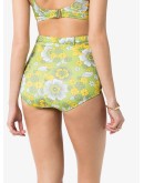 Pamela high-waist floral print bikini bottoms