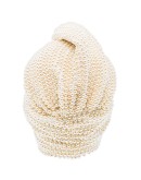 faux-pearl beaded turban