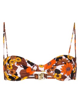 Morgan floral print bikini top
