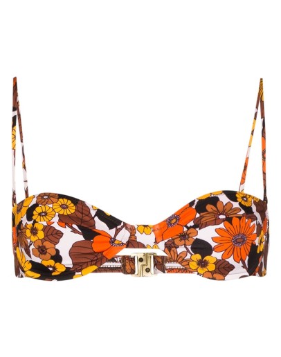 Morgan floral print bikini top