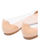 pointed clear panel pumps