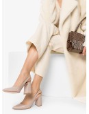 slingback mid-heel pumps
