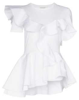 ruffle detail T-shirt