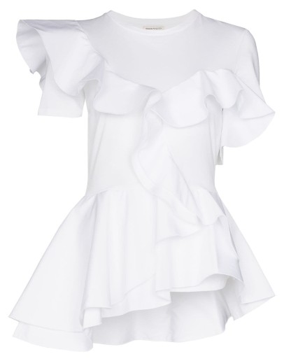 ruffle detail T-shirt
