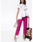 ruffle detail T-shirt