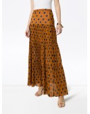 tiered graphic-print maxi skirt