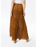tiered graphic-print maxi skirt
