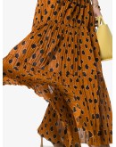 tiered graphic-print maxi skirt