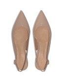 slingback pointed ballerina shoes
