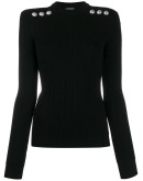 buttoned knitted jumper