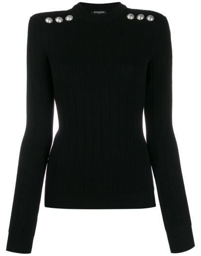 buttoned knitted jumper