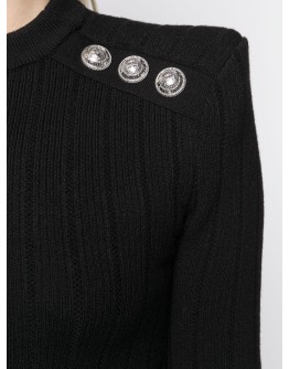 buttoned knitted jumper