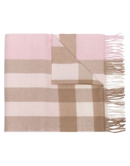 Mega Check cashmere scarf