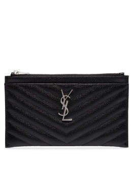 monogram plaque quilted purse