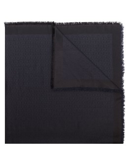 monogram pattern scarf