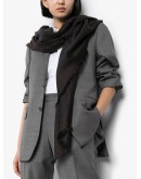 monogram pattern scarf